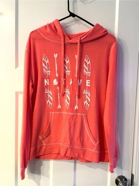Michigan Native Pink Hooded sweatshirt Hoodie size XL Great Lakes Unsalted Appar